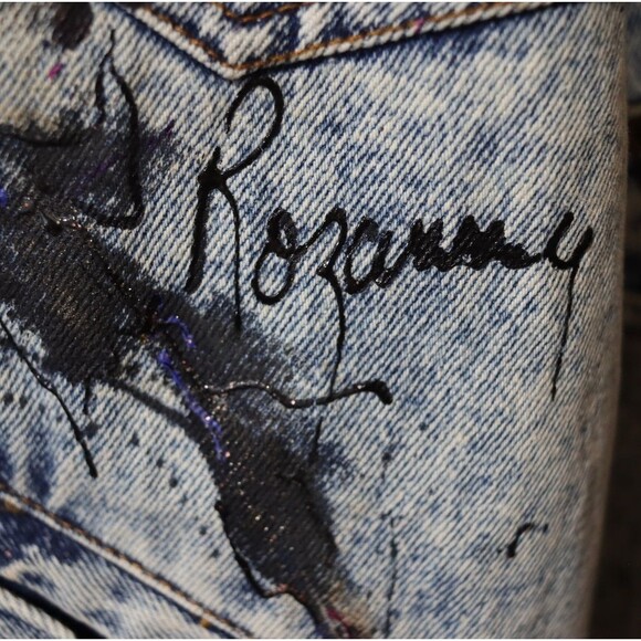 Giorgio Morandi Vintage 80s Denim Doleman Pant Leg Jean Jacket LG - Picture 5 of 16